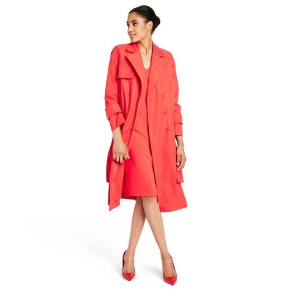 Sergio Hudson for Target red trench coat NWT